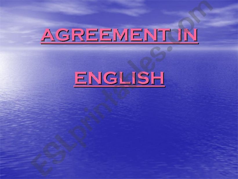 subject verb agreement powerpoint