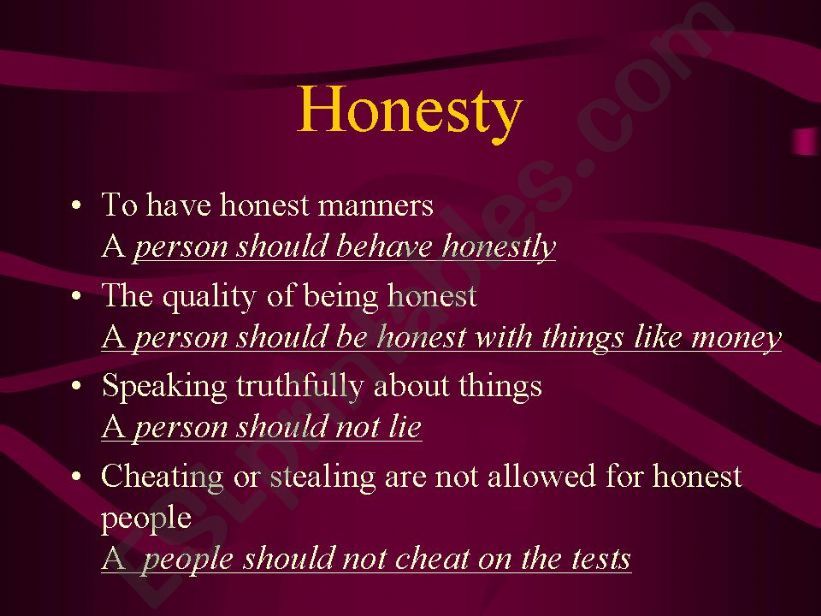 Honesty, Respect powerpoint