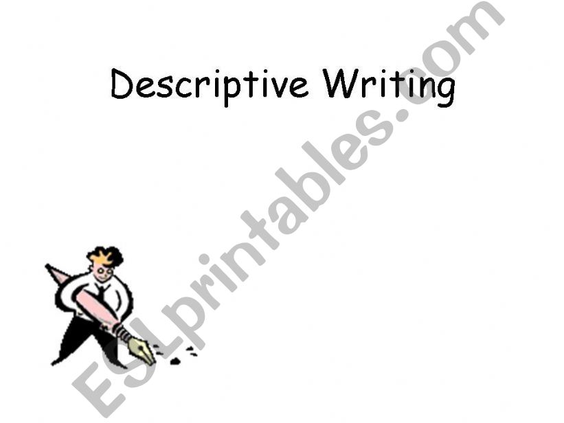 Descriptive Writing powerpoint