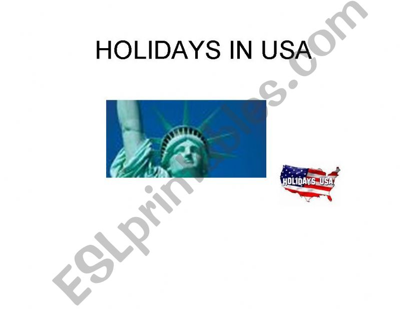 HOLIDAYS IN USA PART 1/3 powerpoint