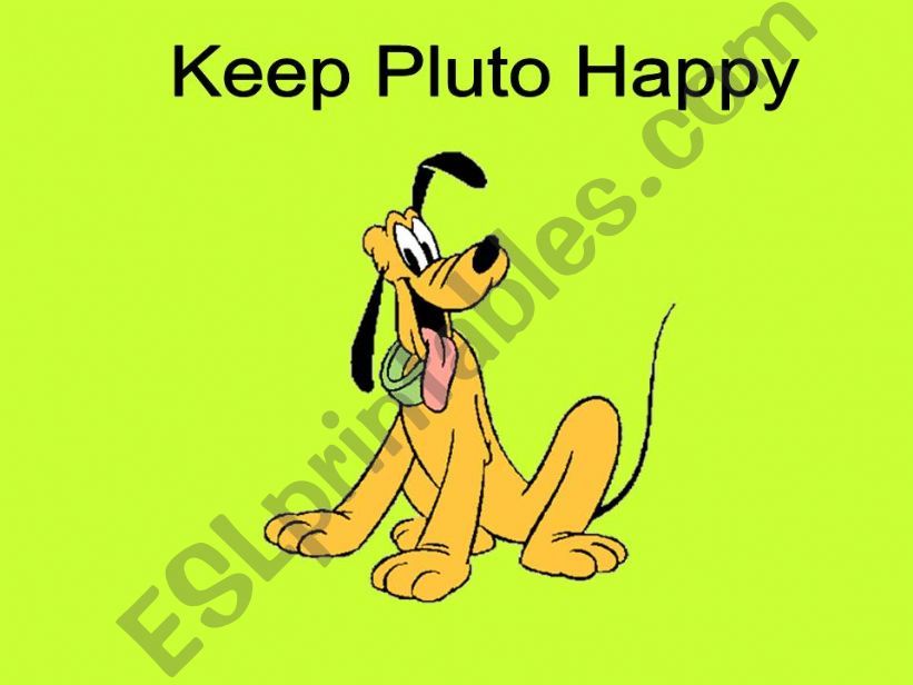 Keep Pluto Happy powerpoint