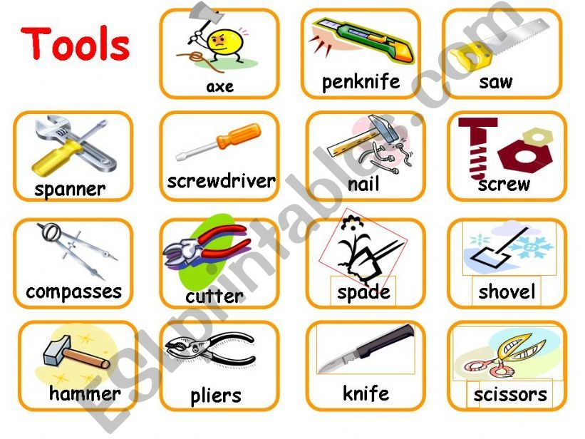 TOOLS FLASHCARDS powerpoint