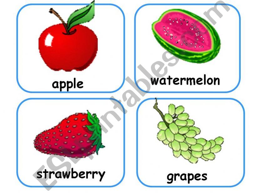FRUITS  FLASHCARDS  powerpoint