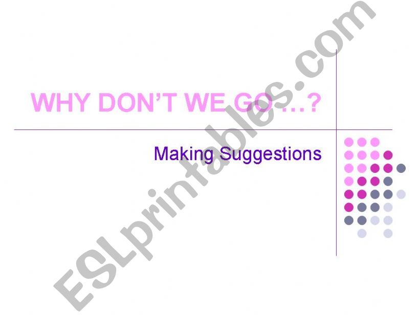 Making Suggestions powerpoint