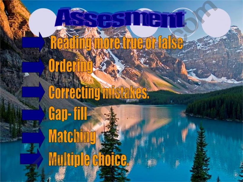 assesment  past simple powerpoint
