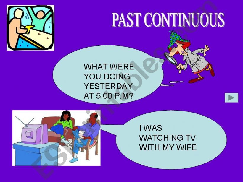 Past continuous powerpoint