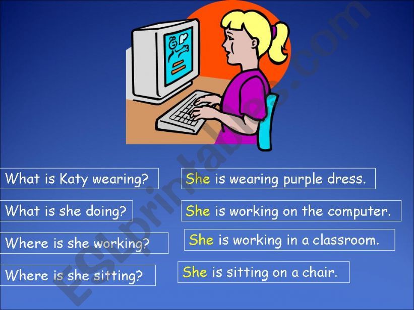 Talking about what students are doing