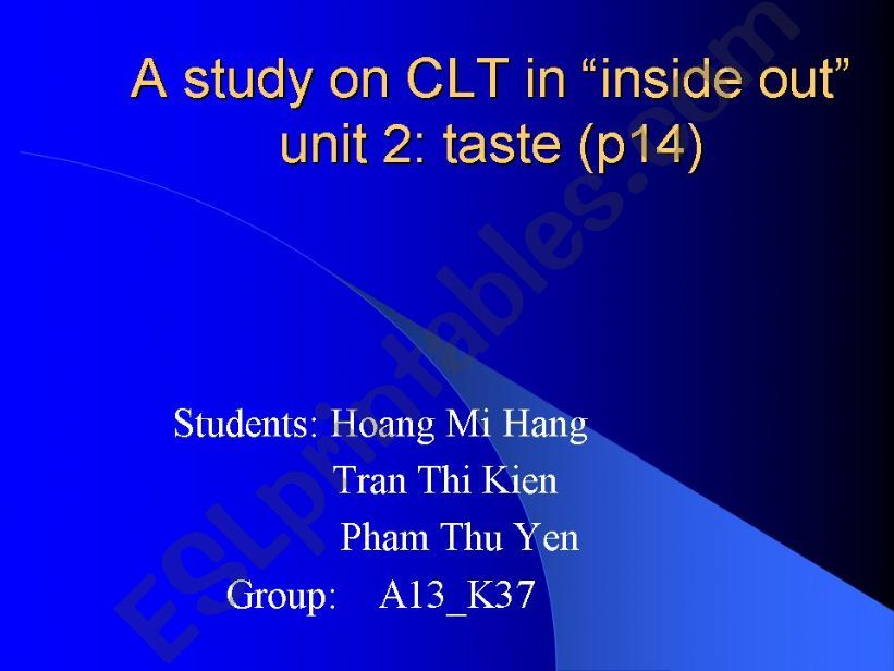 communicative language teaching