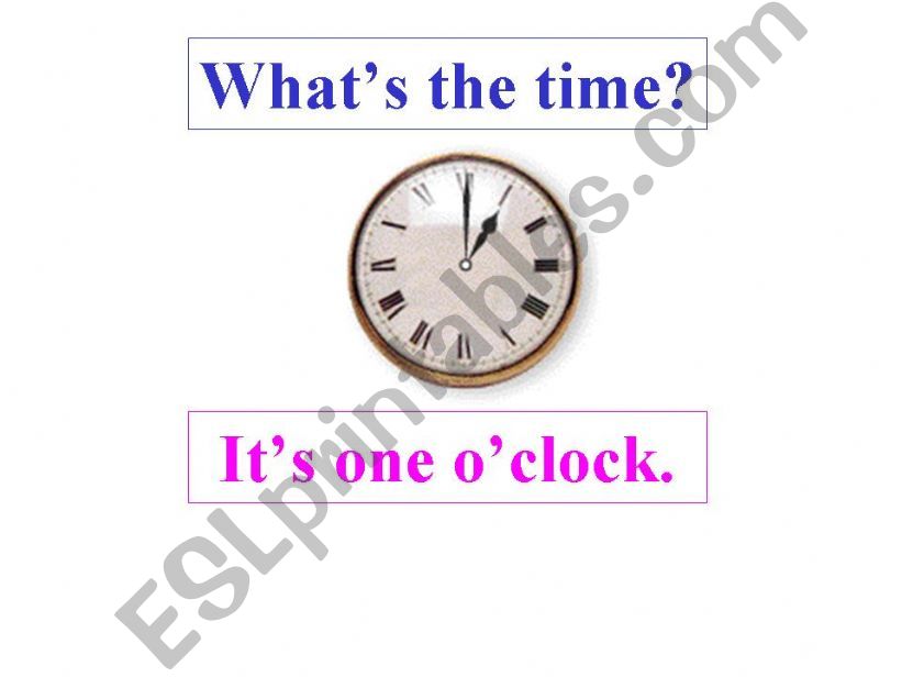 Telling The Time_OCLOCK powerpoint