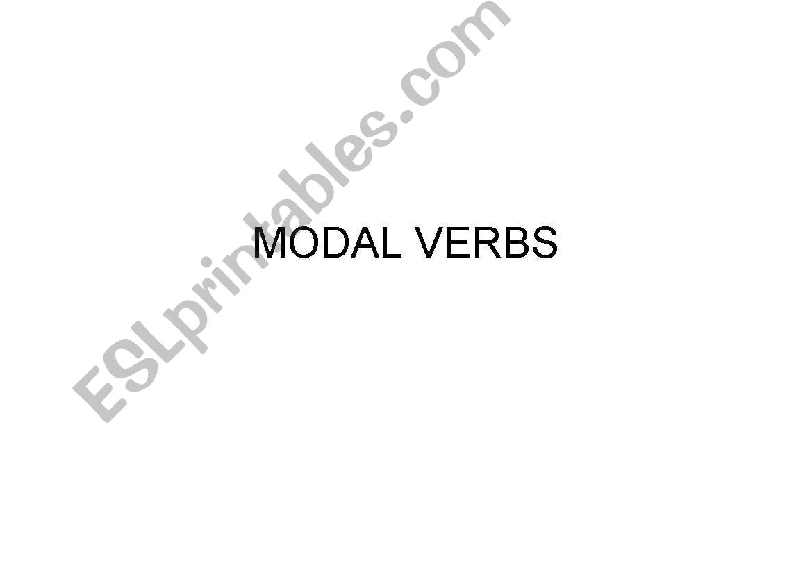 Modal verbs powerpoint