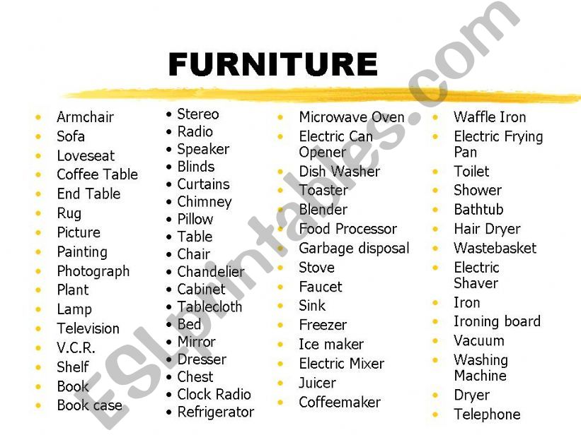 Furniture powerpoint