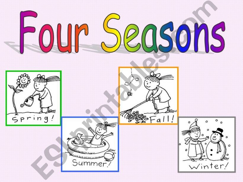 Mini book - Four Seasons  powerpoint