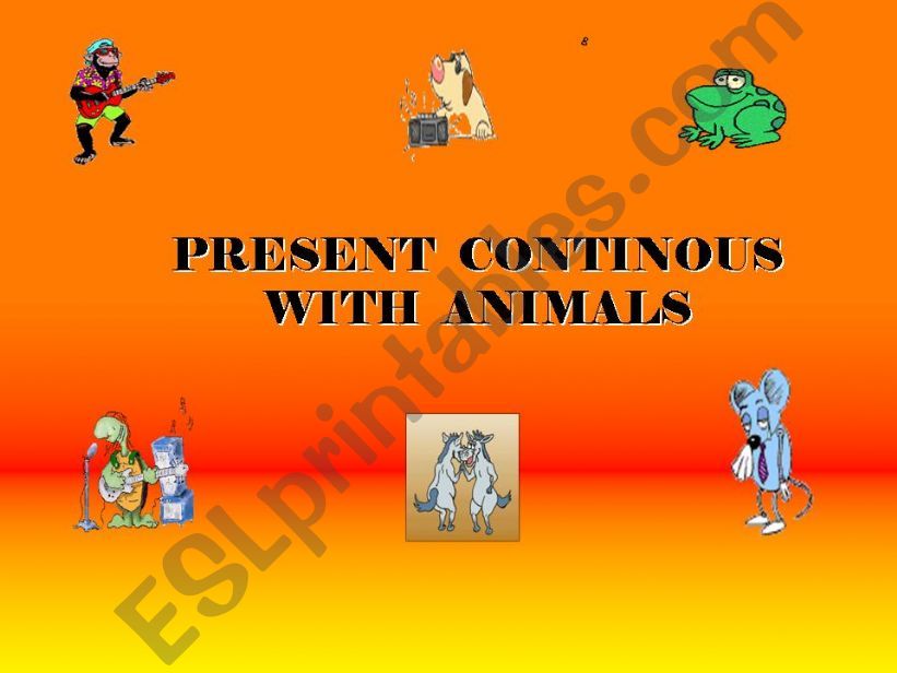WHAT ARE THE ANIMALS DOING powerpoint