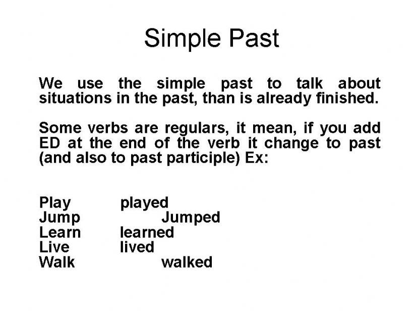 Simple Past powerpoint