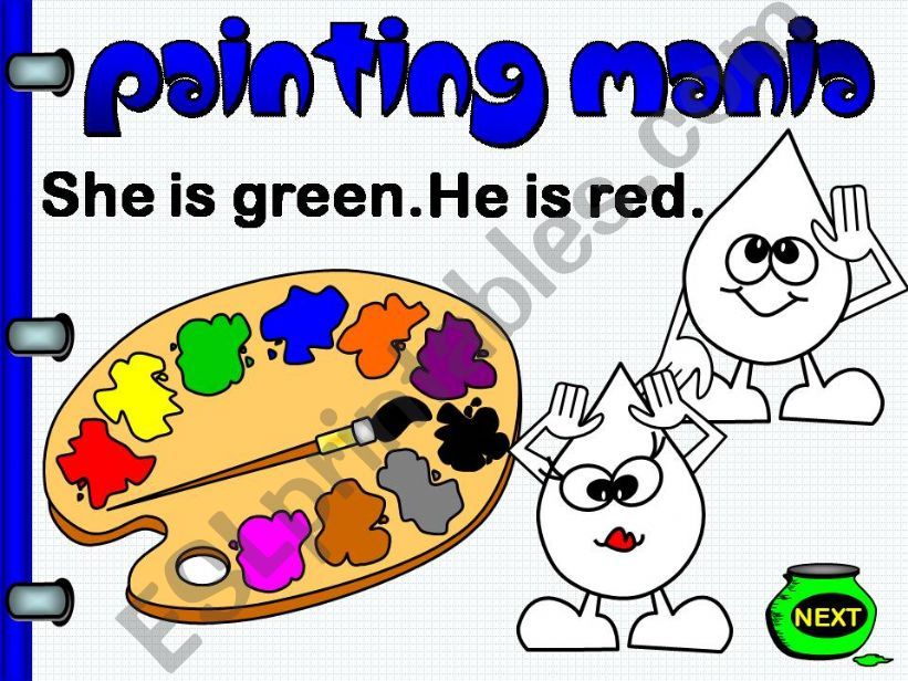 Painting Mania - Colours Game powerpoint
