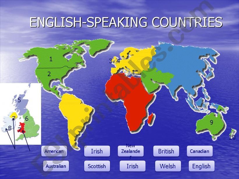 English-speaking countries 2 powerpoint