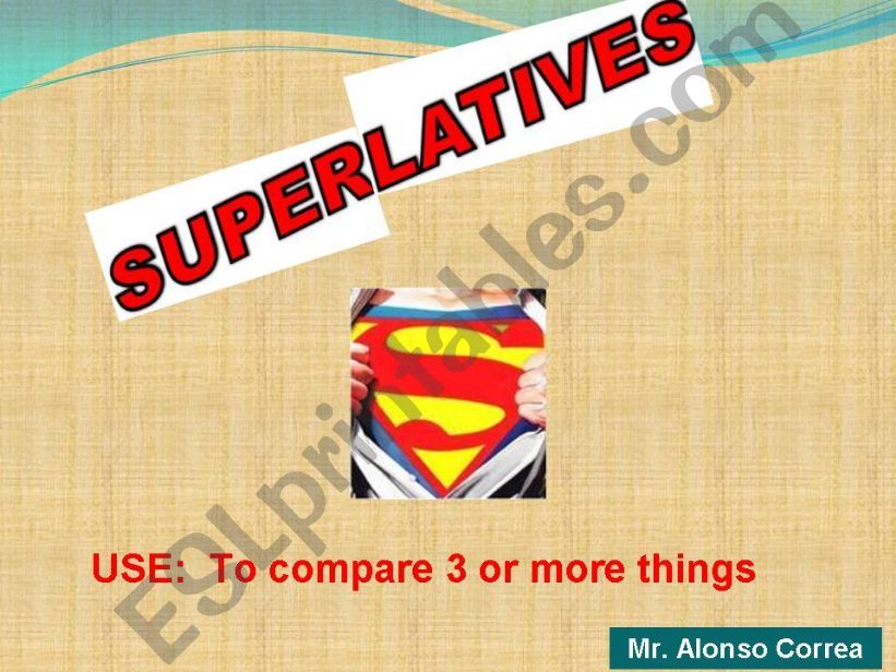 SuperLatives SuPerlative powerpoint