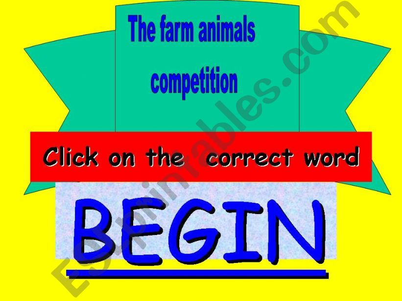 Farm Animals spelling competition part  one(1)