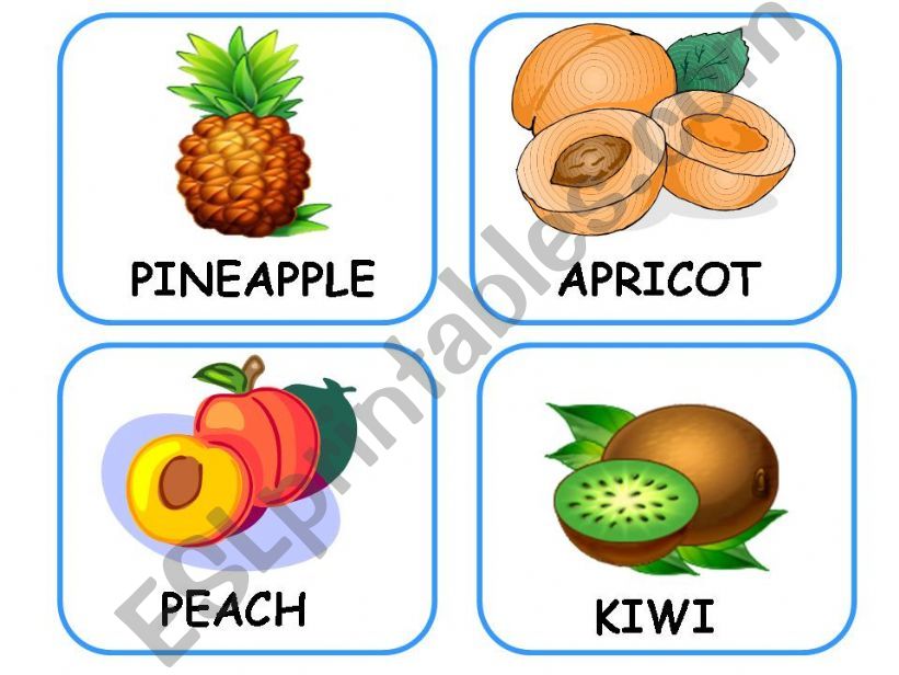 FRUIT FLASHCARDS  powerpoint