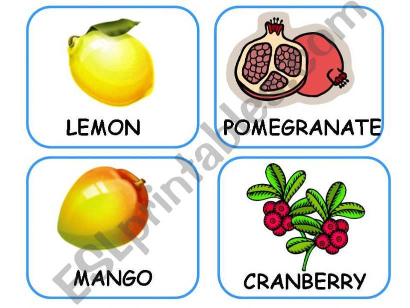 FRUIT FLASHCARDS  powerpoint