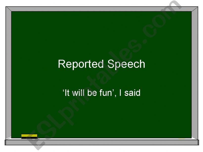 reported speech powerpoint