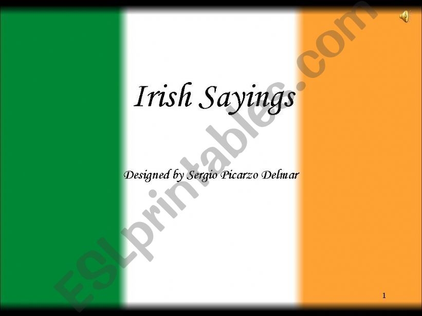 Irish sayings powerpoint