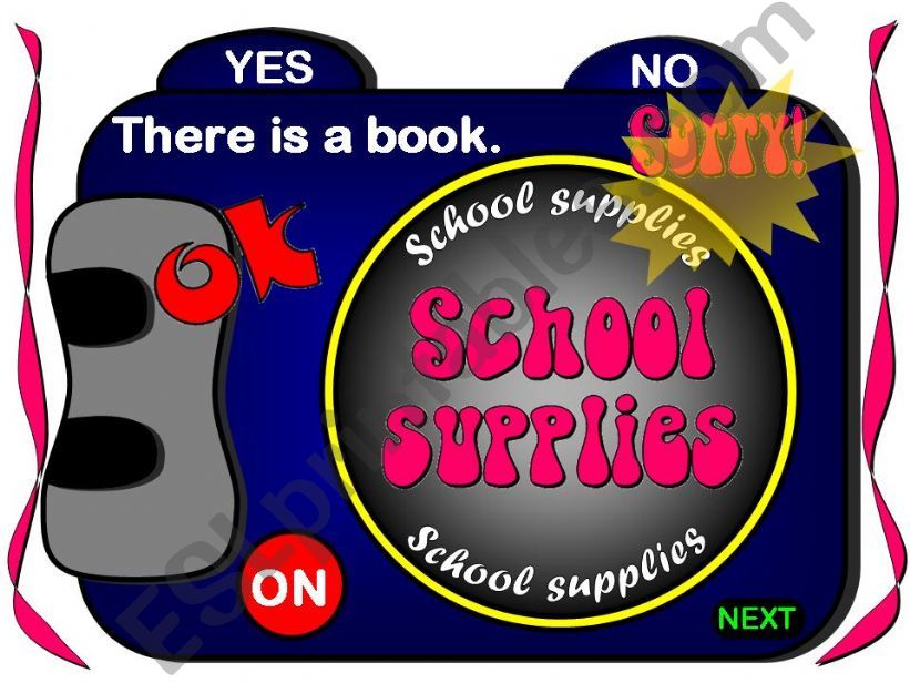 School Supplies - game powerpoint