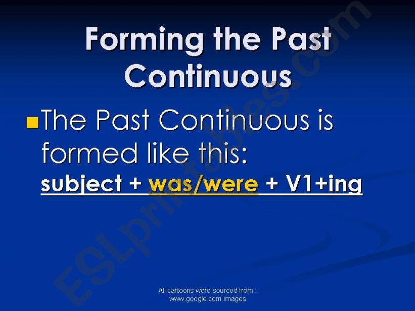 PART 2- past continuous or past simple