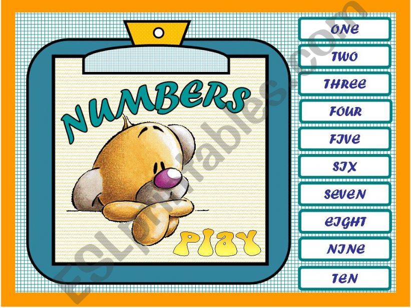 NUMBERS - GAME powerpoint