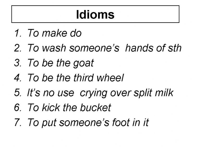 Idioms powerpoint