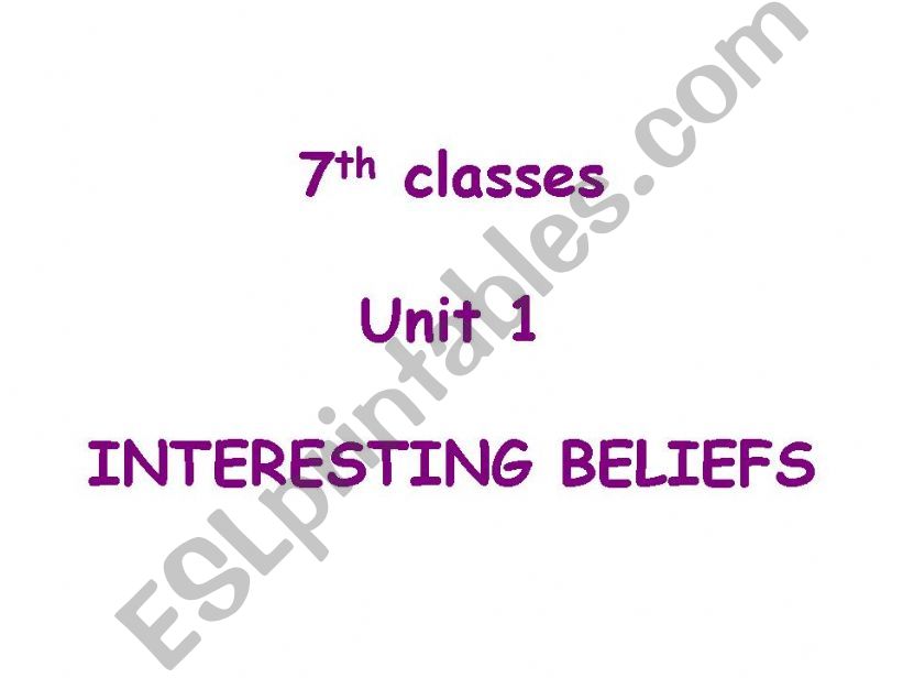 interesting beliefs powerpoint