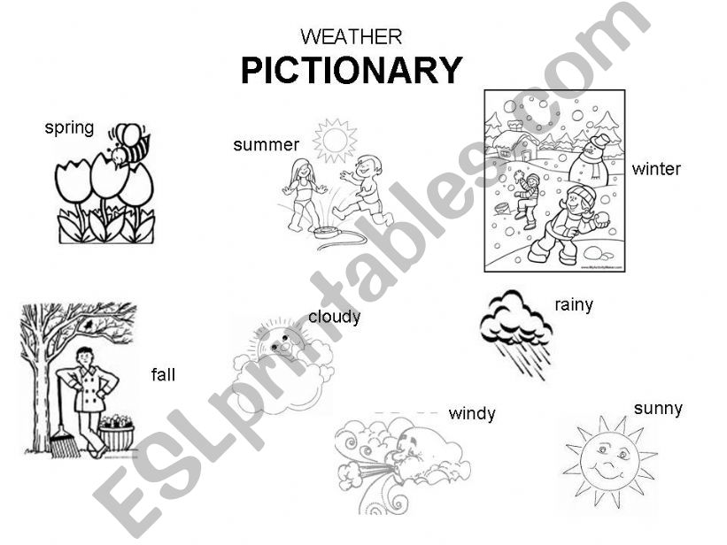 WEATHER AND SEASONS PICTIONARY