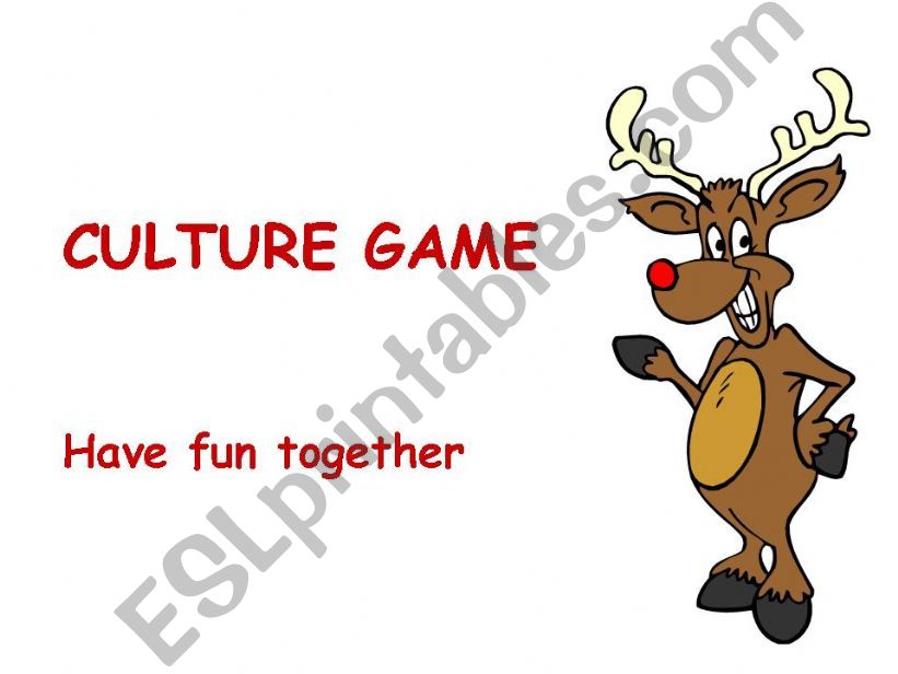 Relax with Culture Game  powerpoint
