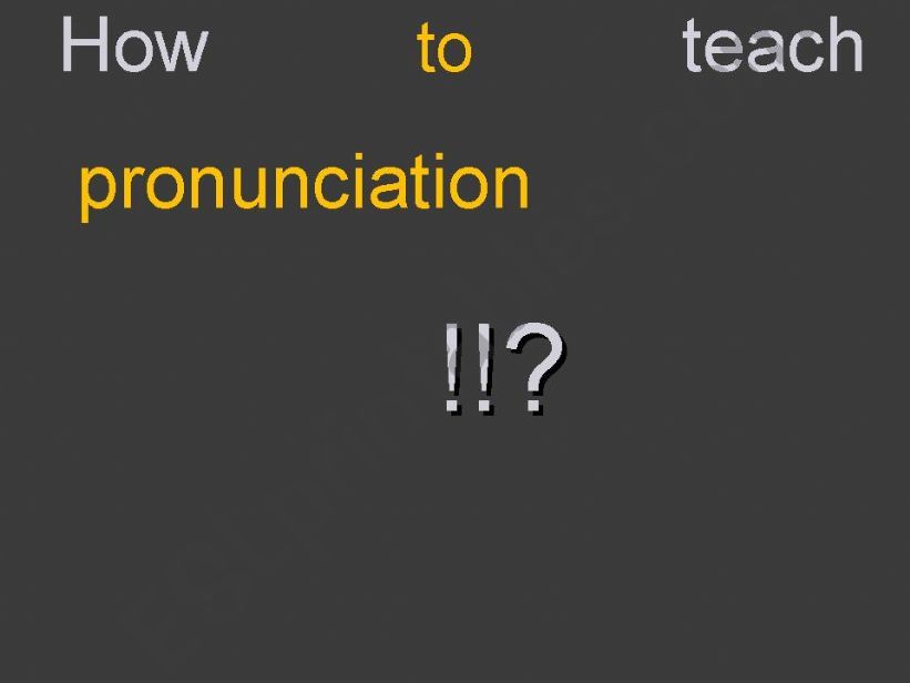 Pronunciation teaching - activities and solutions