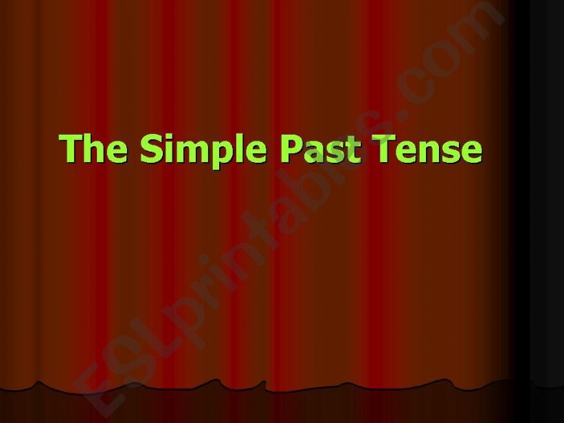 Simple Past Tense powerpoint