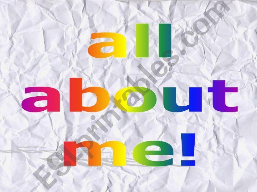 All about me! powerpoint