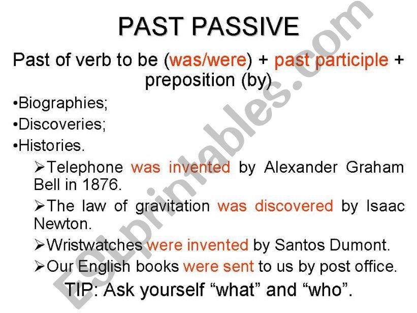 The Past Passive powerpoint