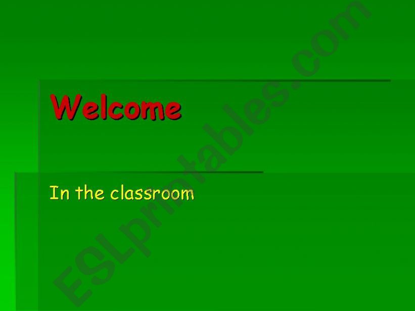 Welcome back! powerpoint