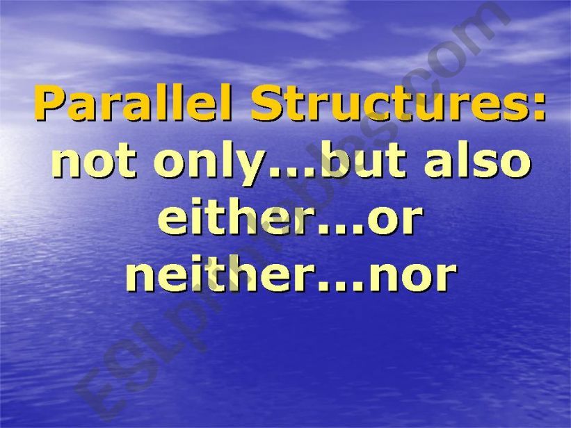 Parallel Structure powerpoint