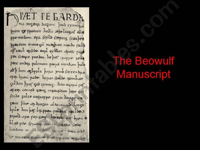 the Beowulf Manuscript powerpoint