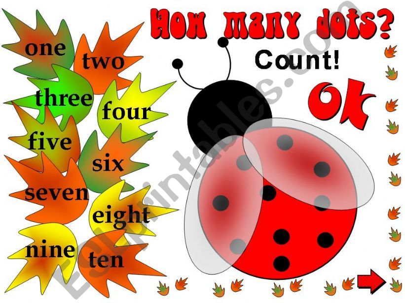How many dots? - Numbers Game powerpoint