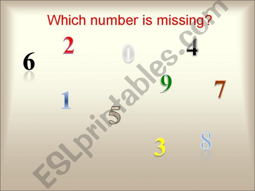 Numbers 0 - 10 (part 2/2) powerpoint