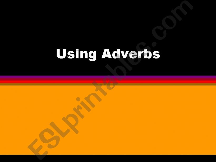 using adverbs powerpoint