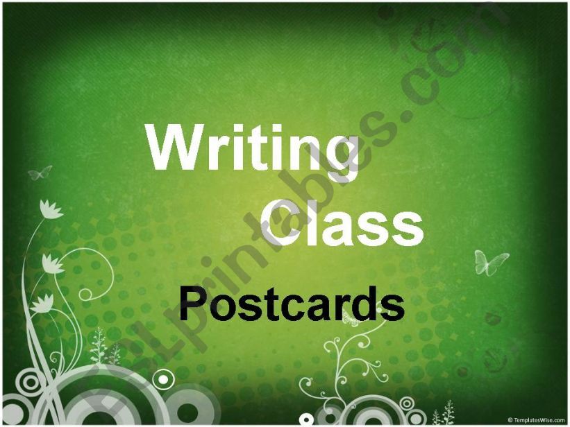 WRITING POSTCARDS powerpoint