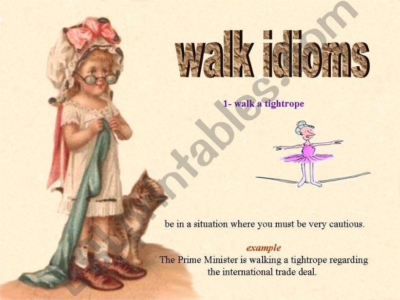 walk idioms powerpoint