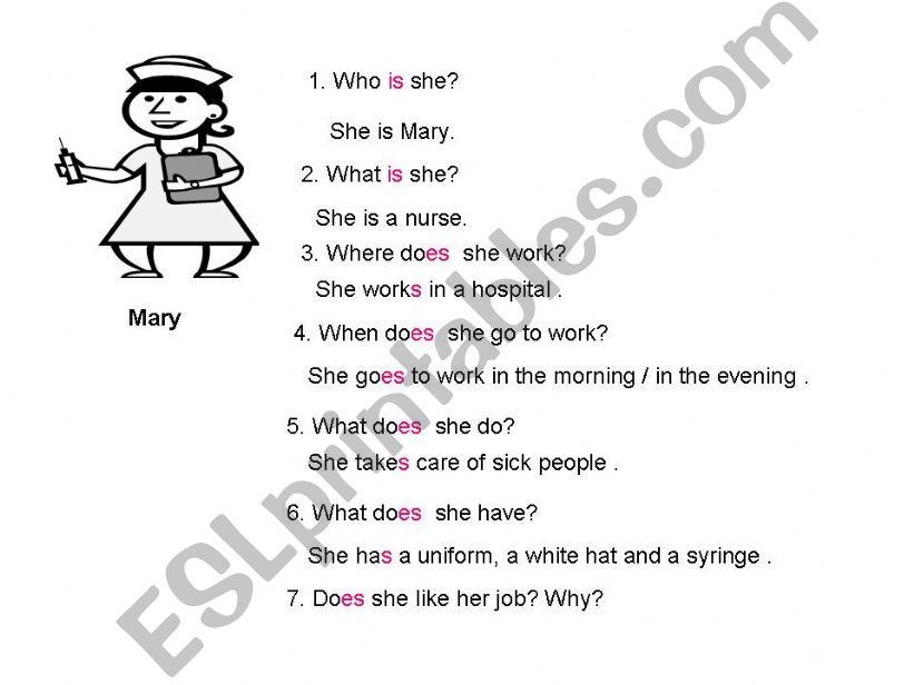 Occupations and their characteristics
