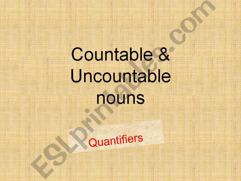 countable and un countable names