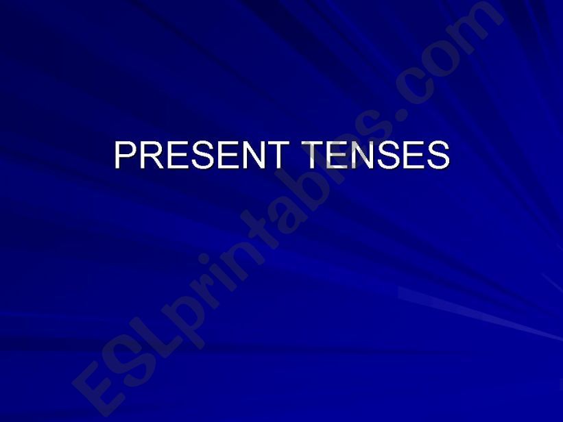 Present Tenses powerpoint