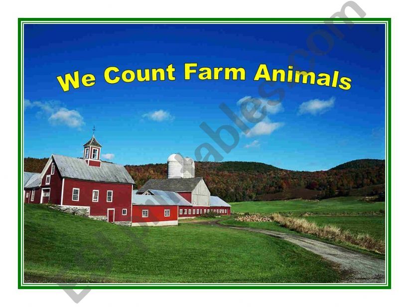 We Count Farm Animals powerpoint