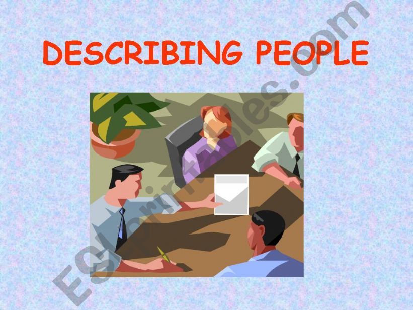 DESCRIBING PEOPLE powerpoint